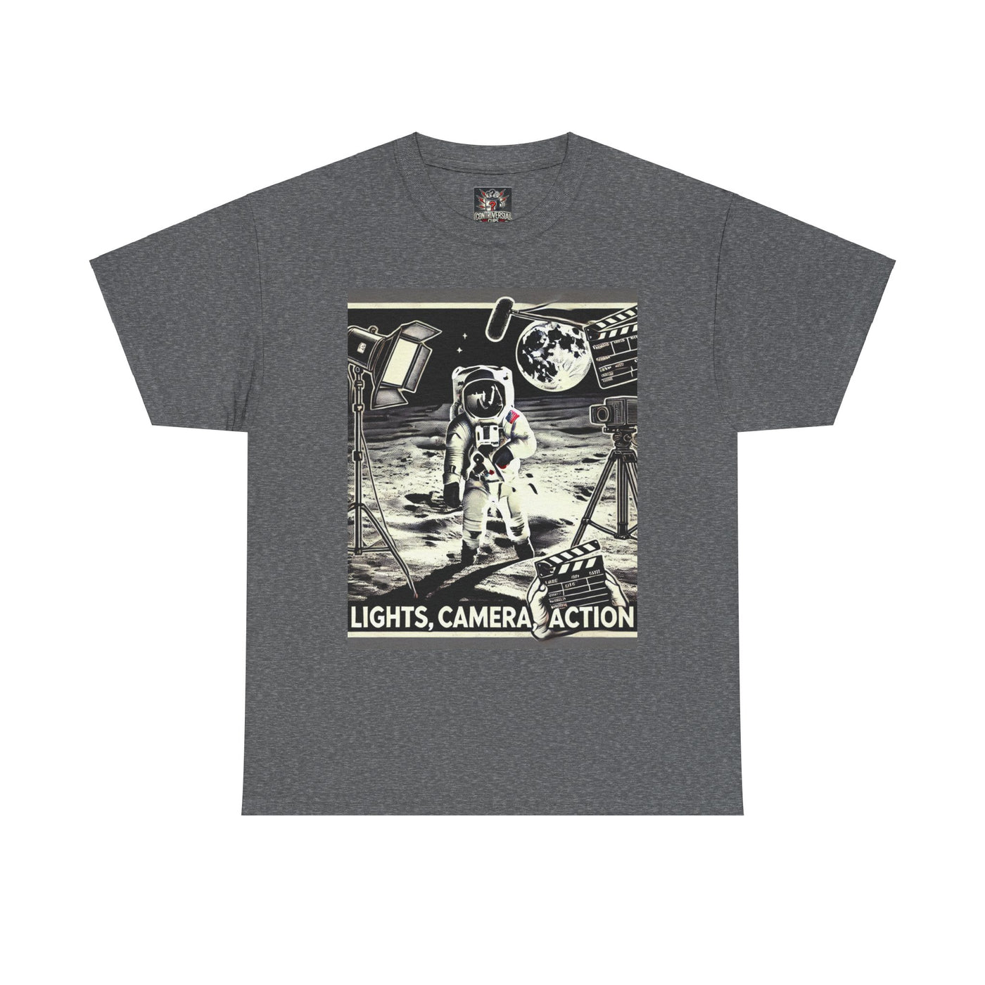 Lights , Camera, Action. Moon Landing.  T-Shirt